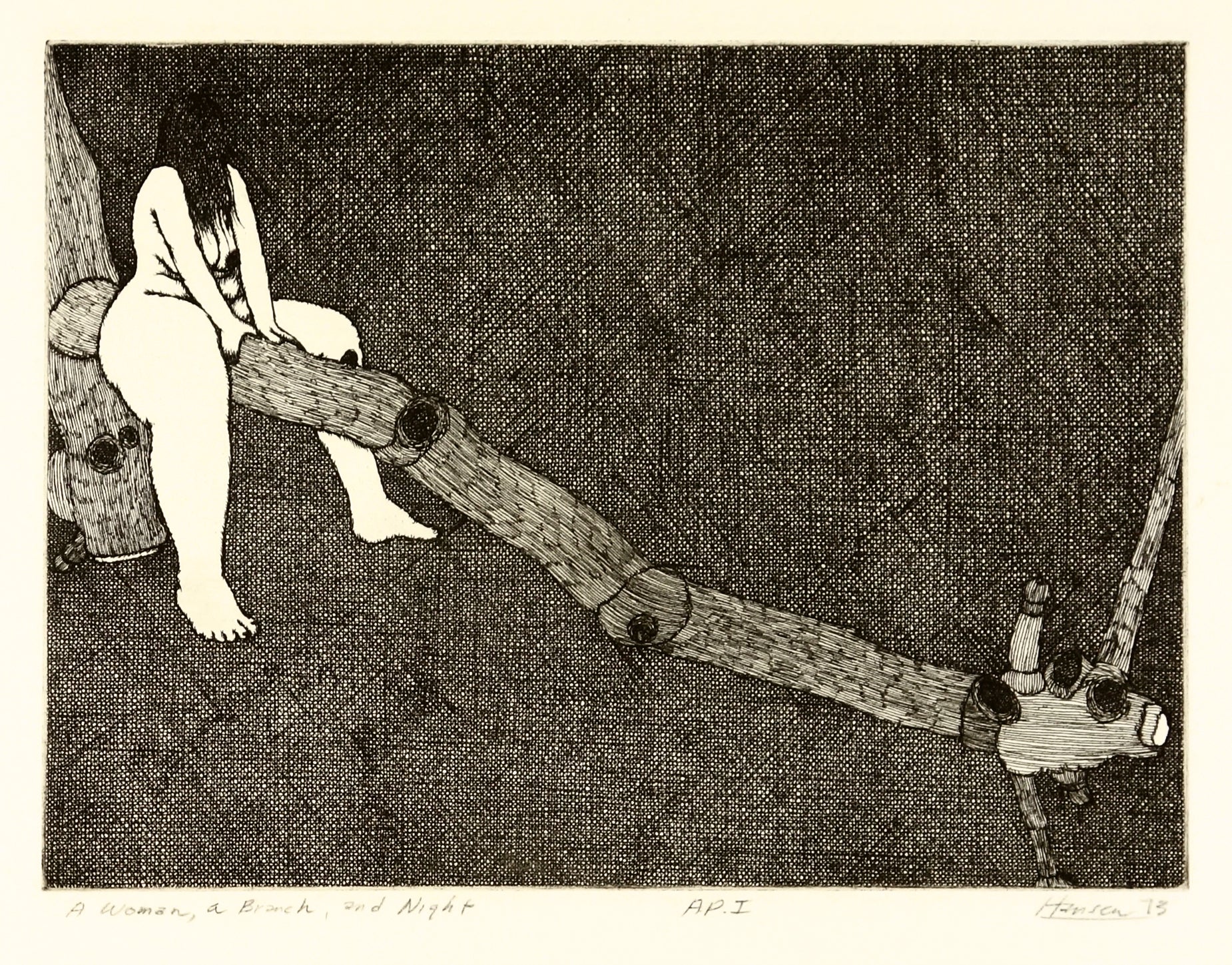 A Woman, a Branch and Night by Art Hansen - Davidson Galleries