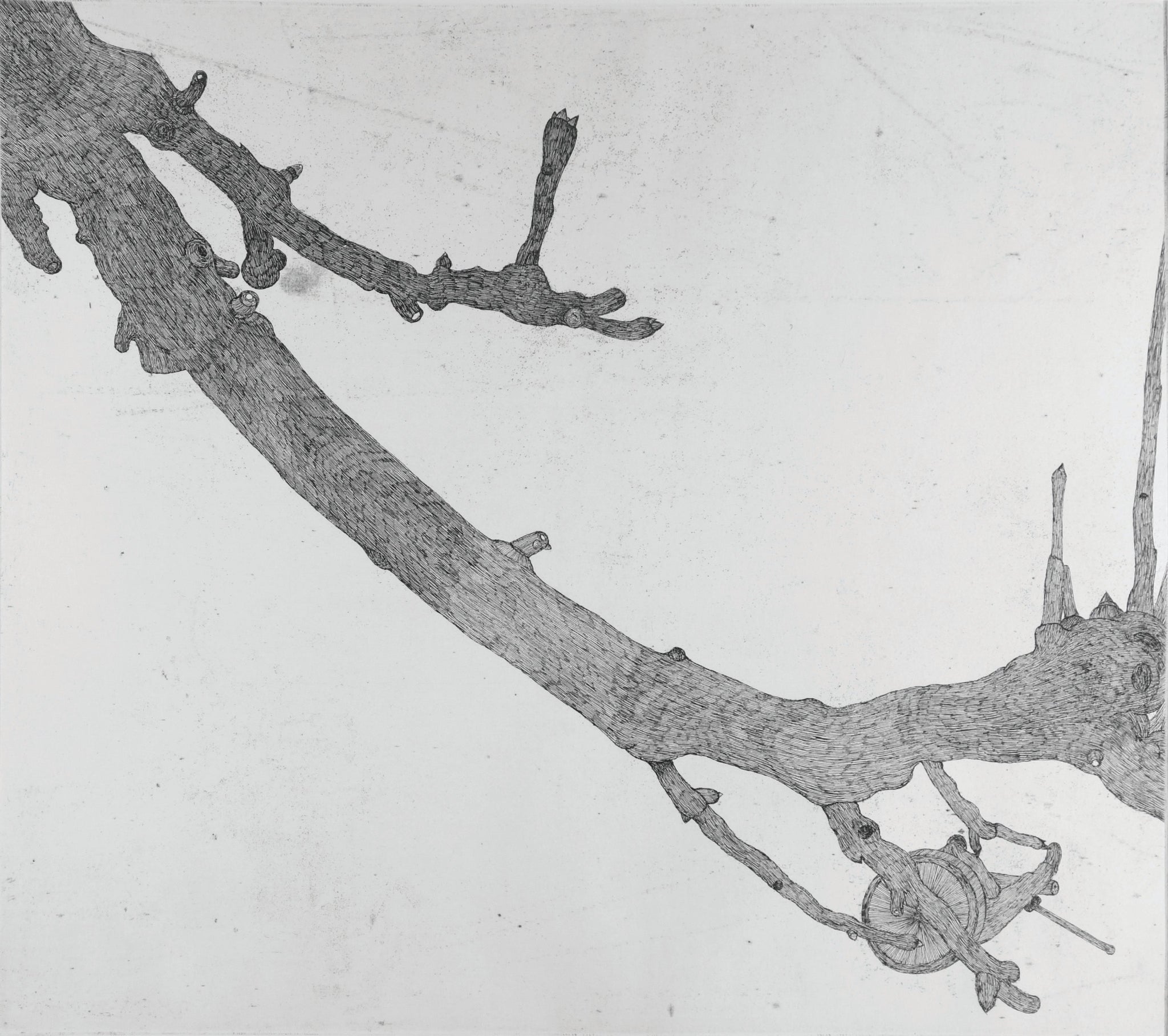 A Man, Log, and the Pear Branch by Art Hansen - Davidson Galleries