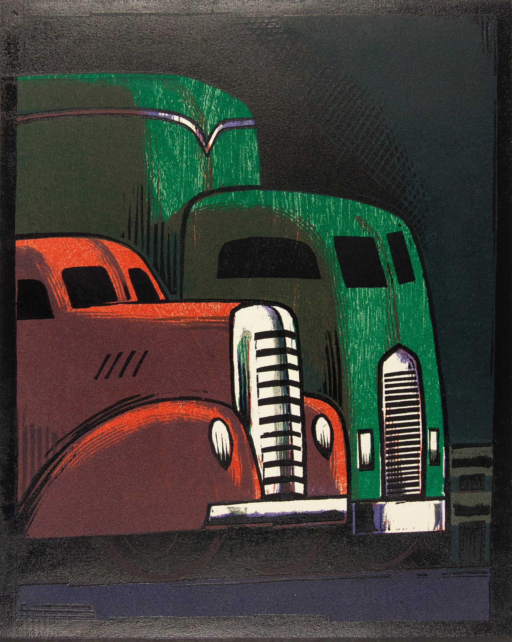 Two Trucks by Lockwood Dennis - Davidson Galleries