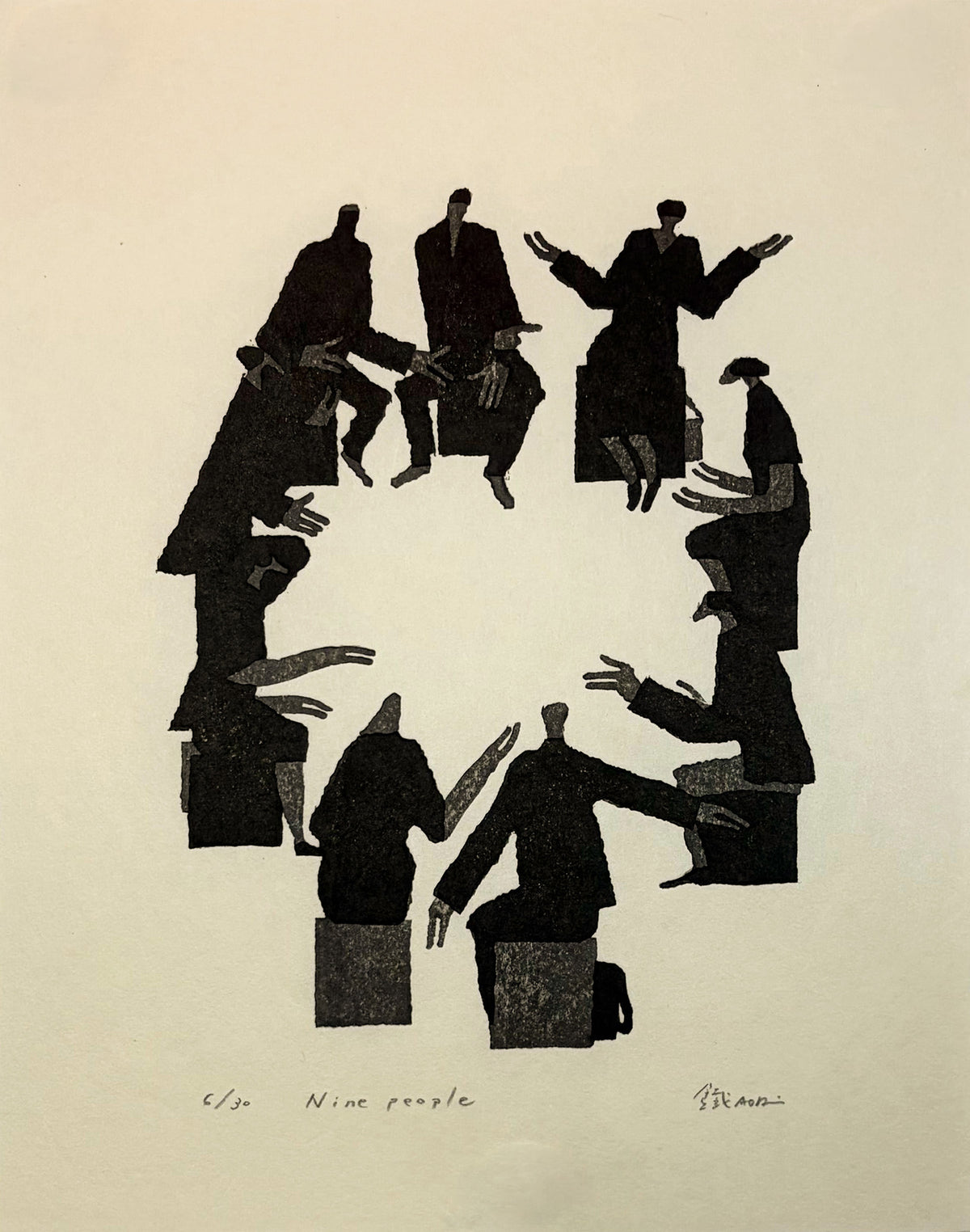 Nine People by Tetsuo Aoki - Davidson Galleries